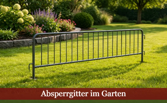 Absperrgitter im Garten
