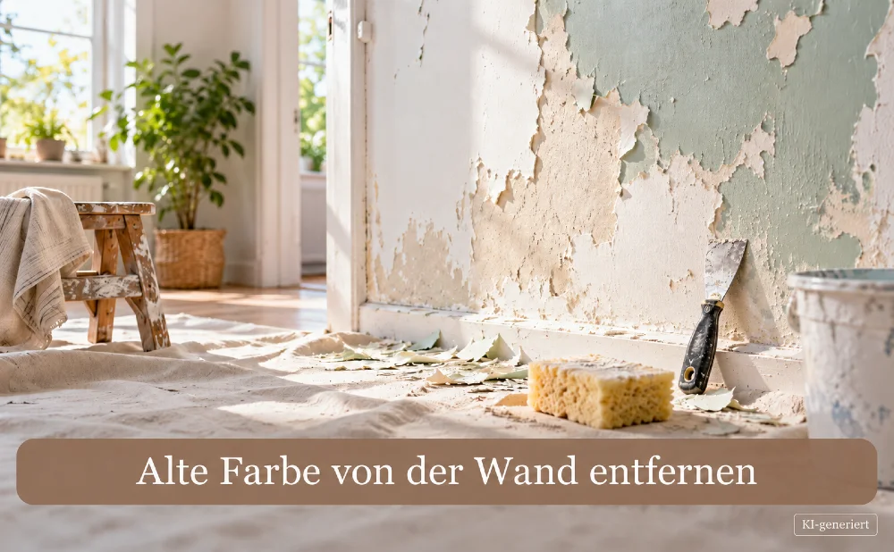 Alte Farbe von der Wand entfernen - Symbolbild