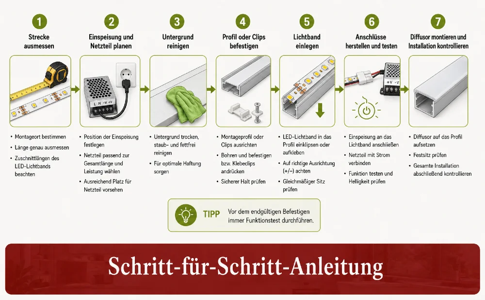 anleitung led lichtband verlegen