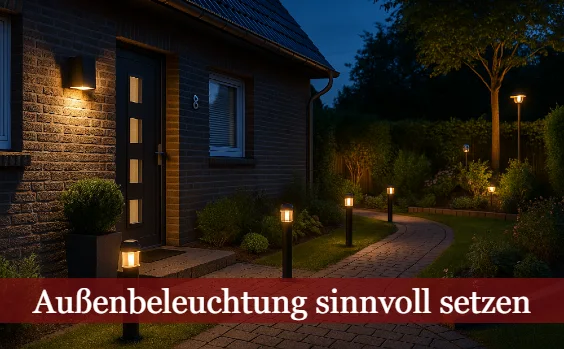 Außenbeleuchtung sinnvoll setzen