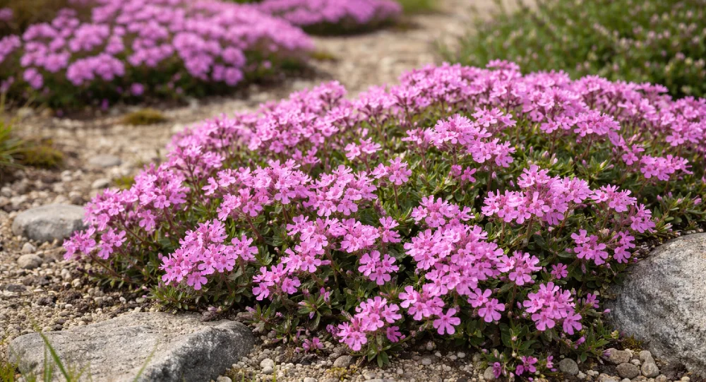 bluehende phlox gartenbeet 1000