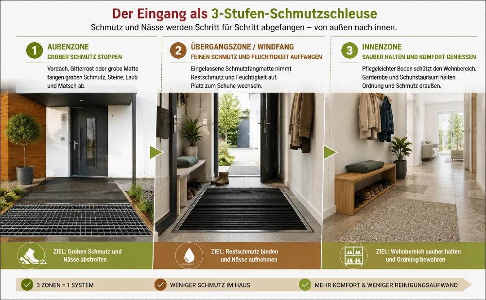 eingangsbereich in 3 zonen