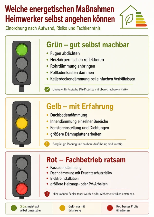 energetische arbeiten heimwerker