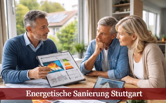 Paar lässt sich von einem Energieberater beraten