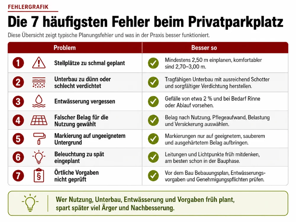 fehler privatparkplatz
