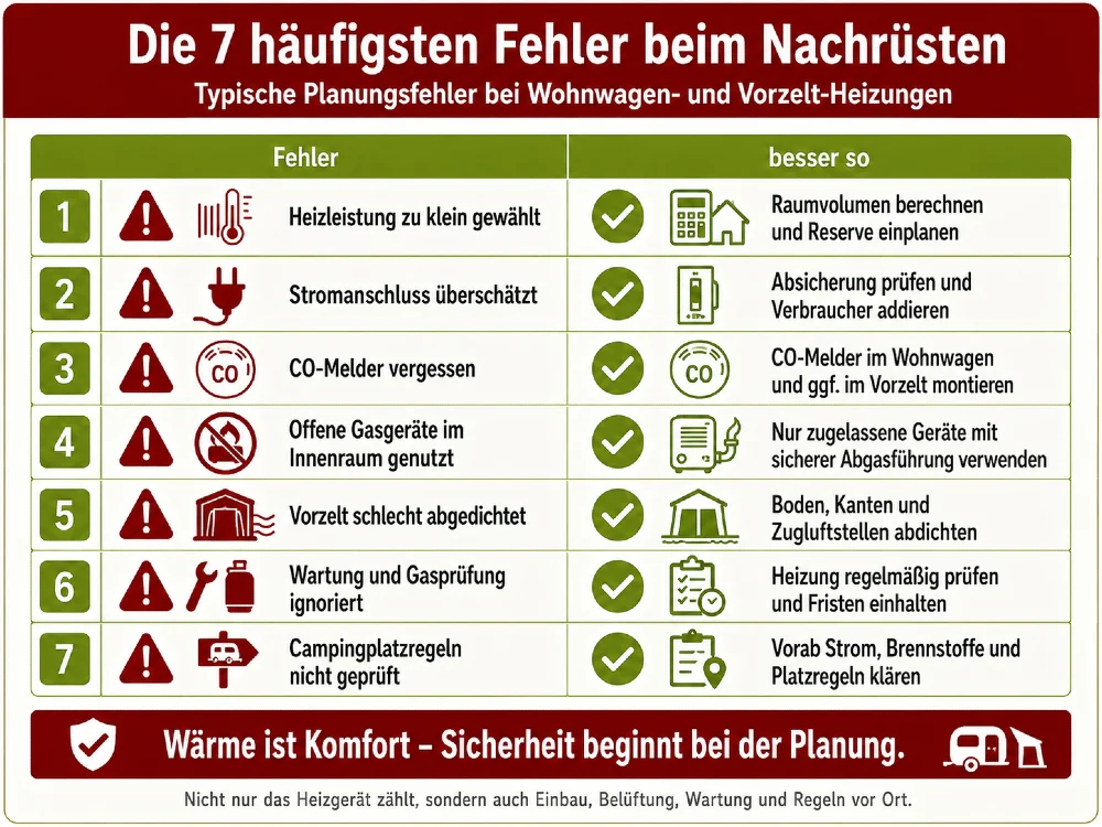haeufige fehler heizung wohnwagen
