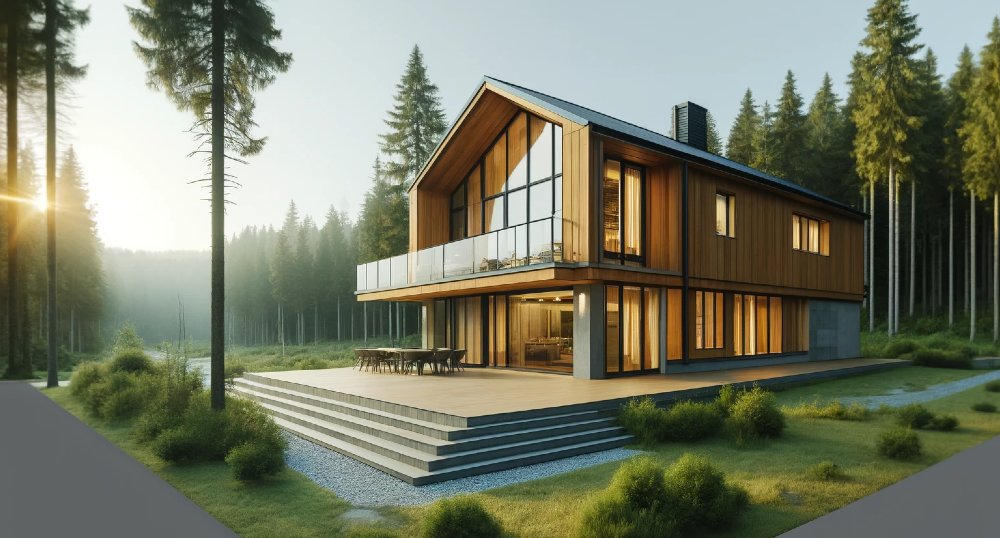 Holzhaus im Wald