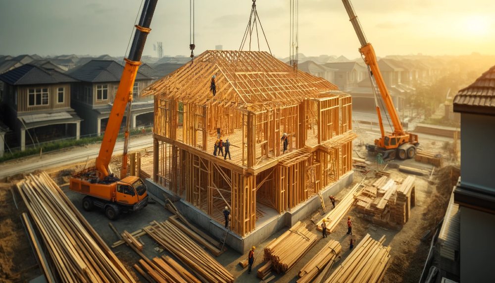 holzrahmen baustelle kraene 1000