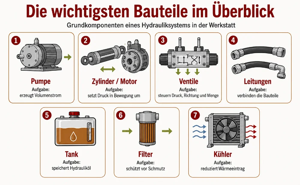 hydrauliksystem bauteile