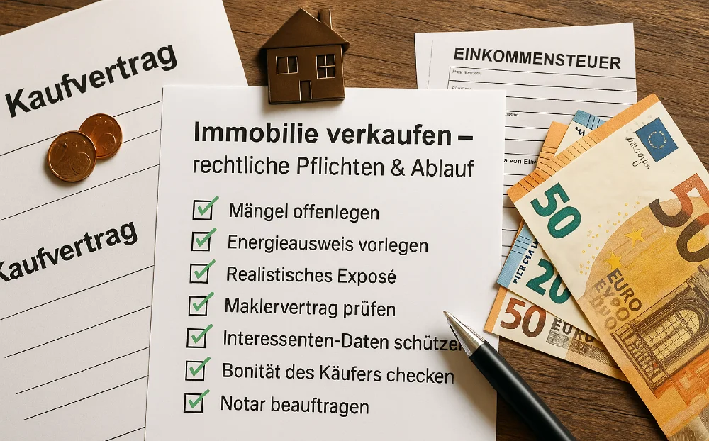 immobilie verkaufen rechtliche pflichten checkliste 1000