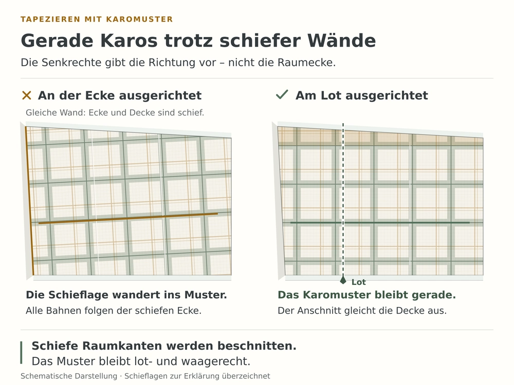 karotapete lot ausrichtung