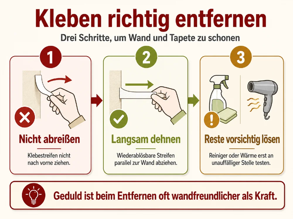kleben richtig entfernen