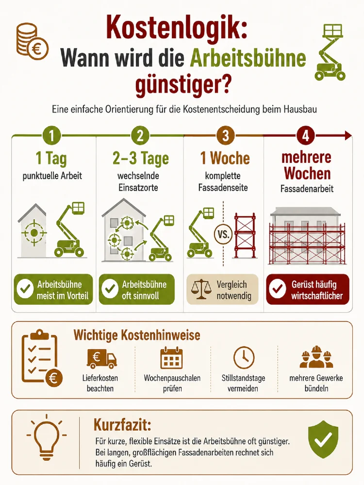 kostenlogik arbeitsbuehne oder geruest