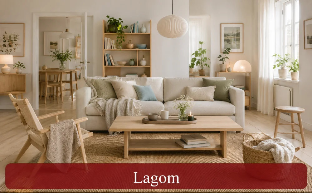 lagom wohnstil wohnzimmer