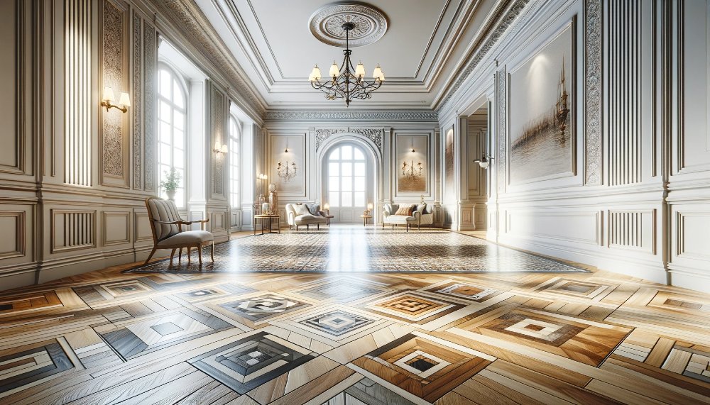 Verlegemuster in einem Schloss