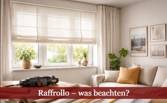 Raffrollo hell im Wohnzimmer