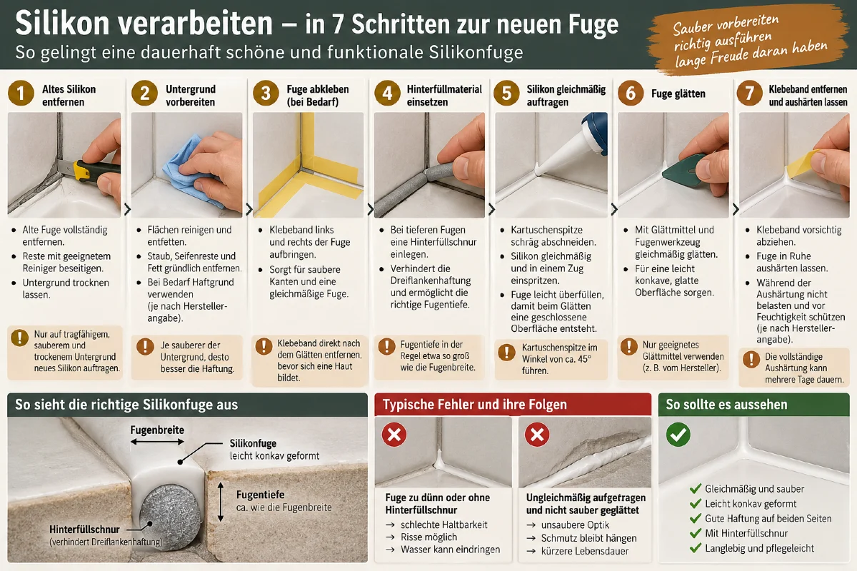 silikon verarbeiten schritte