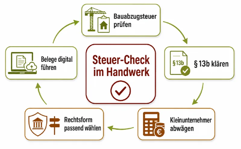 Kreisdiagramm Steuercheck Handwerk