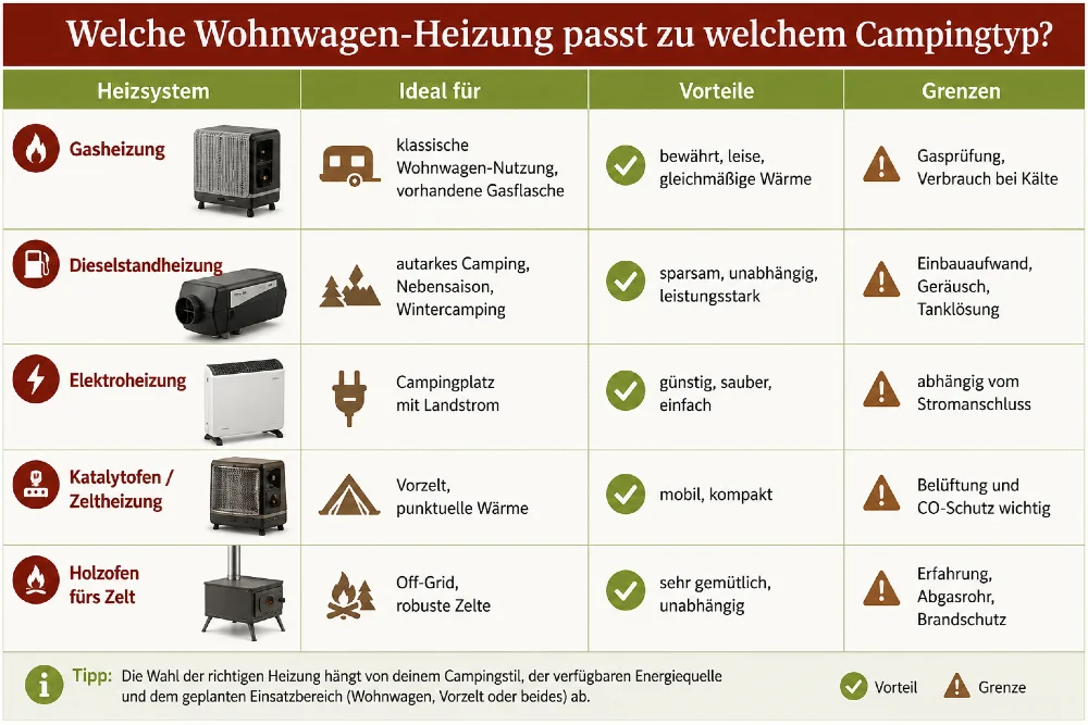 vergleich heizungen wohnwagen