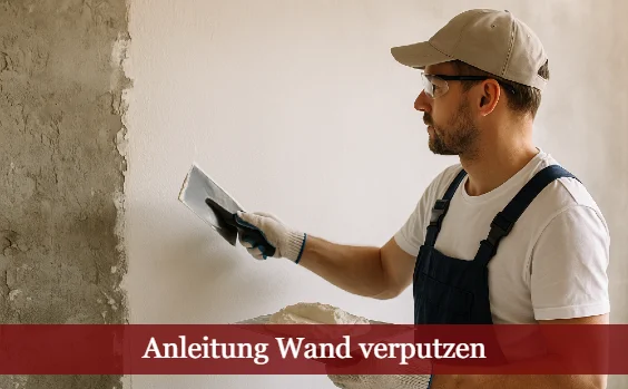 Wand verputzen – Heimwerker beim Verputzen
