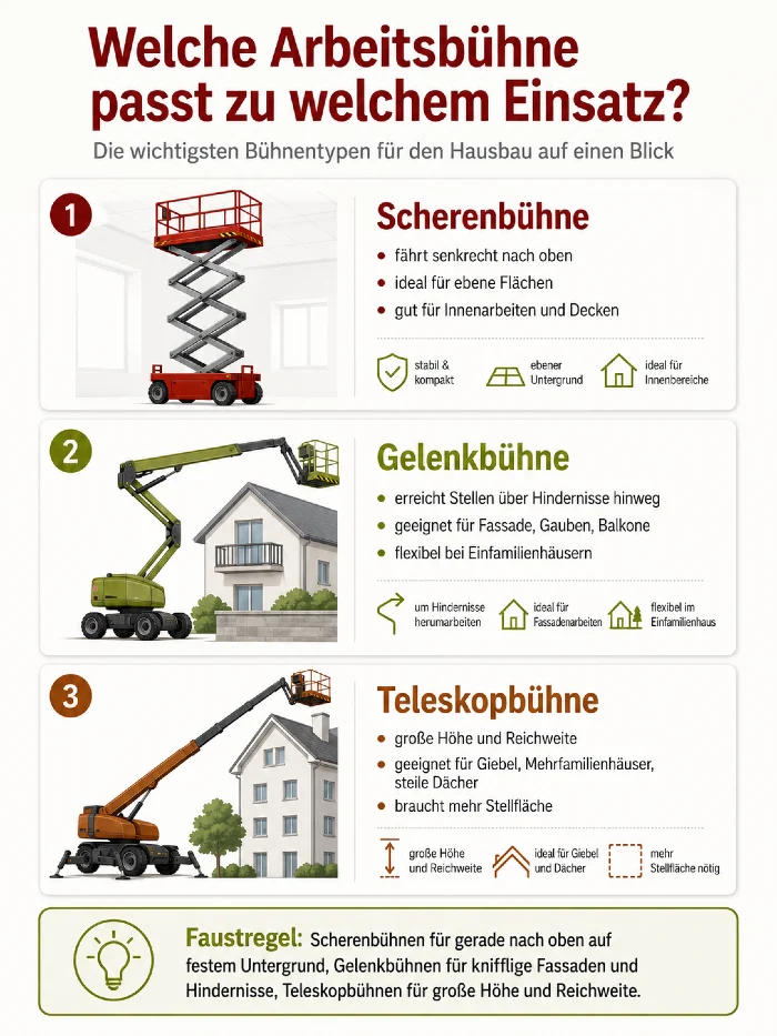 welche arbeitsbuehne fuer welchen einsatz