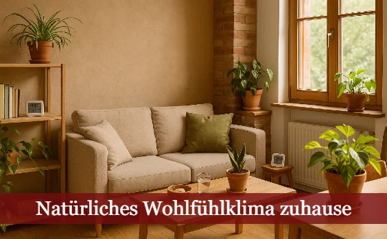 Natürliches Wohlfühlklima im heimischen Wohnzimmer